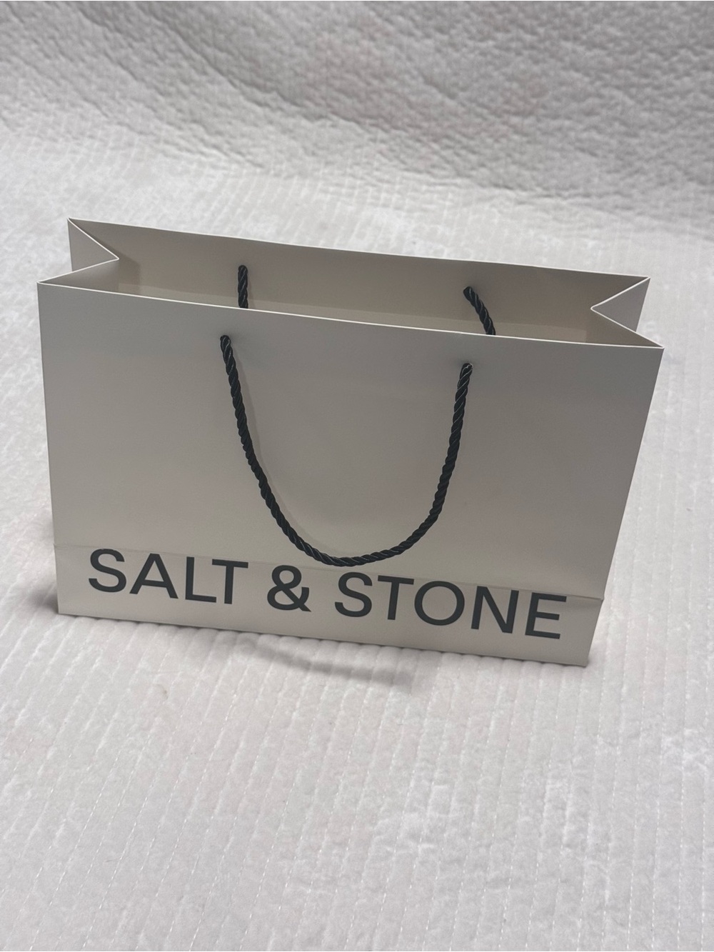 Salt & Stone White Shopping Bag with Black Rope Handles